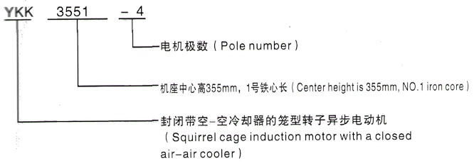 YKK系列(H355-1000)高压YKK5003-8三相异步电机西安泰富西玛电机型号说明